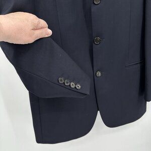 jacket blazer sport coat three button business navy blue 40R